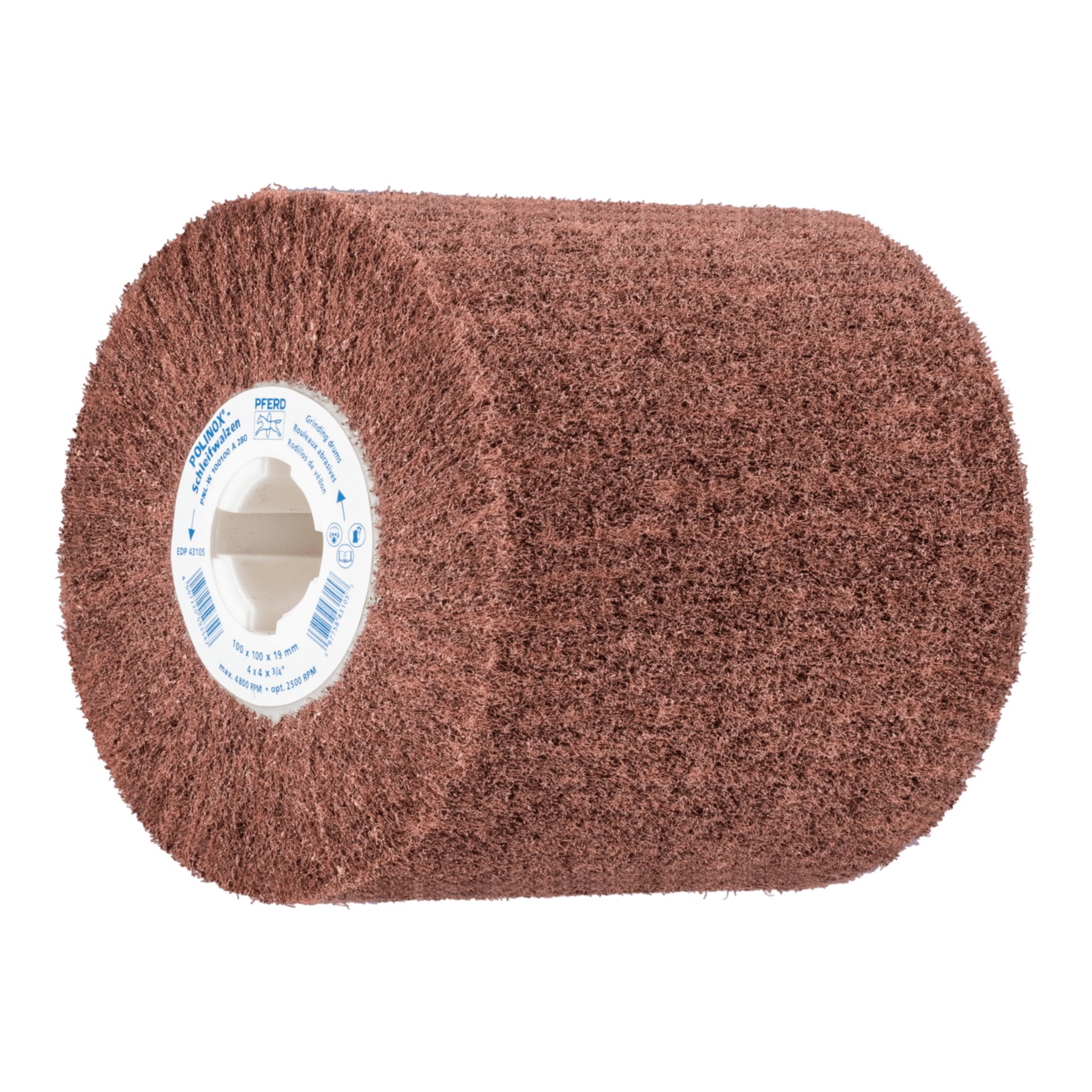 PFERD TOOLS POLINOX Vlies-Schleifwalze PNL Ø 100x100mm Keilnut 19 mm A280 für Feinschliff und Finish Produktbild img1 L