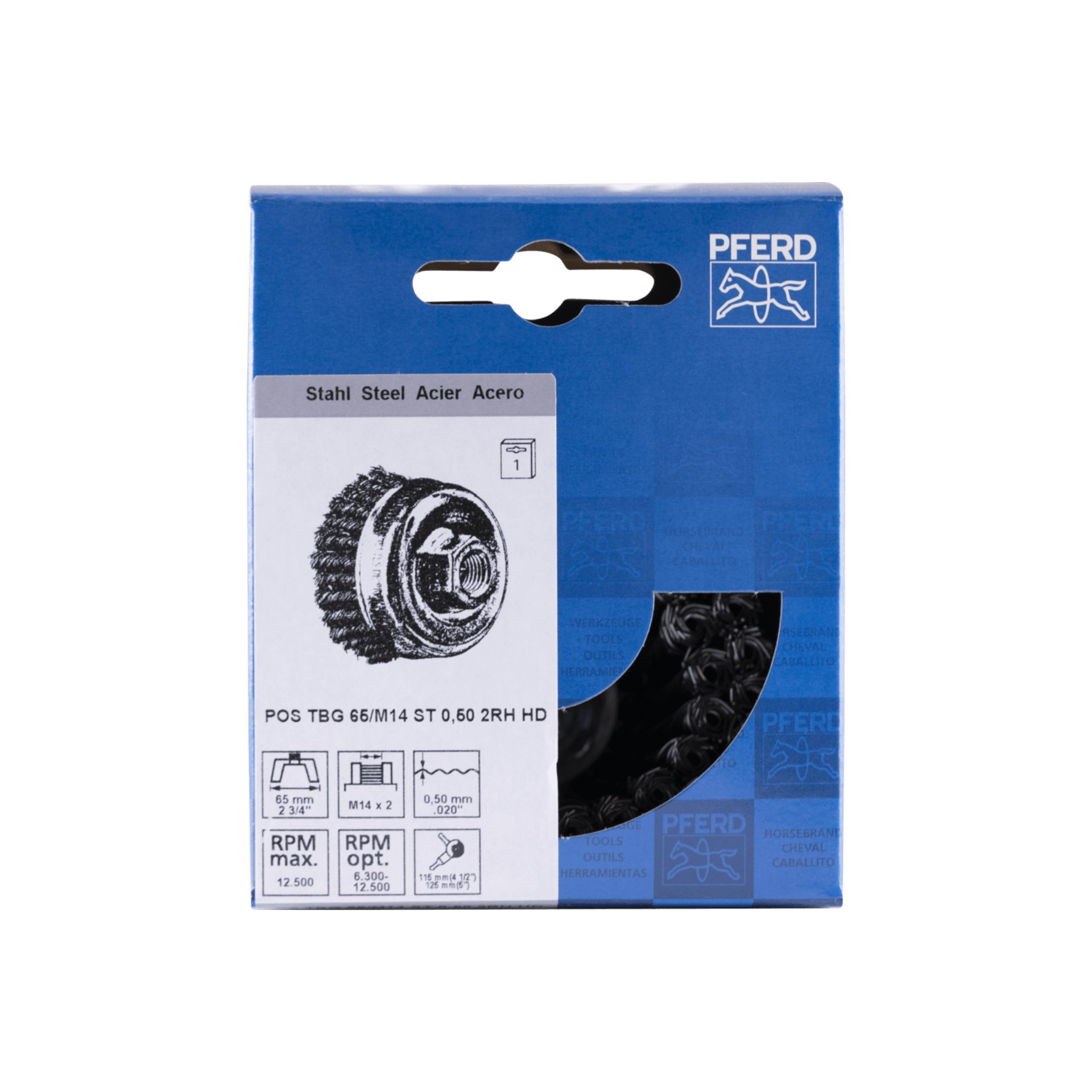 PFERD TOOLS Topfbürsten gezopft, full cable 2-reihig, mit Gewinde Produktbild img2 L