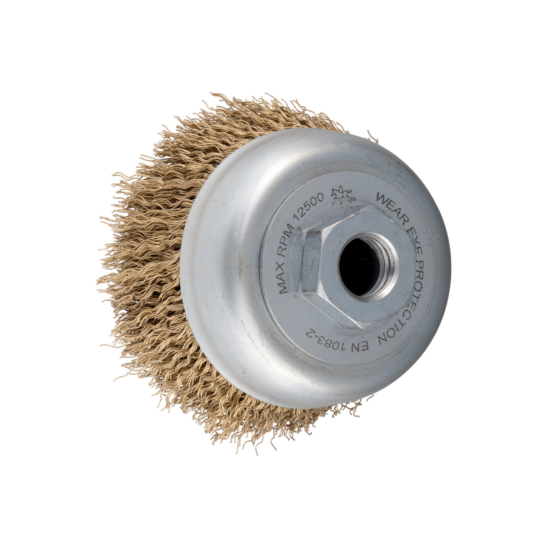 PFERD TOOLS Topfbürste ungezopft TBU Ø 60 mm M14 vermessingter Stahl-Litzen-Draht-Ø 0,25 mm Winkelschleifer Produktbild img1 L