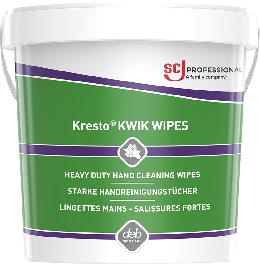 Kresto KWIK Wipes Handreinigungstücher 70 Tücher Eimer starke Verschmutzungen Produktbild img1 L