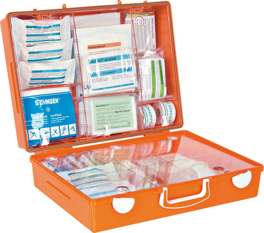 SÖHNGEN Erste-Hilfe-Koffer MT-CD ABS orange DIN 13169 mit Erweiterung Produktbild img3 L