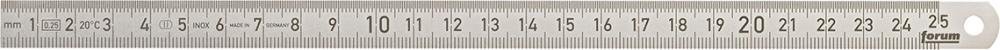 FORUM Stahlmaßstab, 1/2 mm-Teilung Oberkante, biegsam, Produktbild img1 L