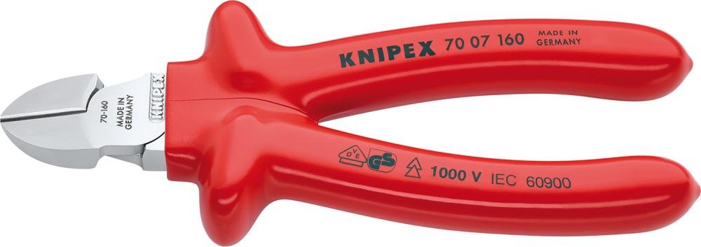 Seitenschneider verchromttauchisoliert 180mm KNIPEX Produktbild img1 L