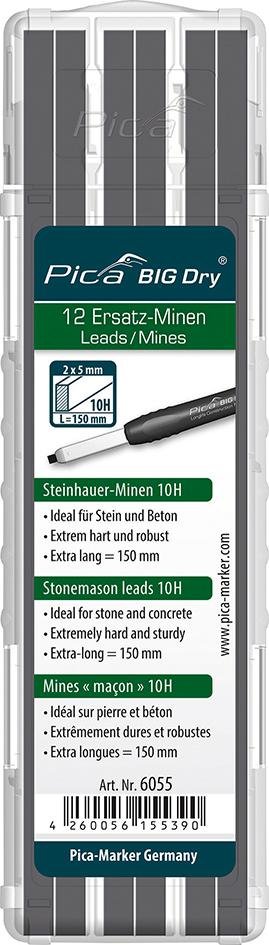 Minen-Set für Zimmermanns-Bleistift BIG Dry Steinhauer Graphit 10H Pica Produktbild img1 L