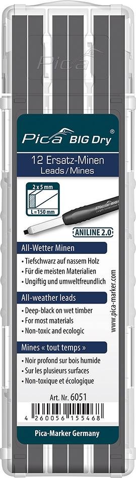 Minen-Set für Zimmermanns-Bleistift BIG Dry ANILINE2.0 Graphit Pica Produktbild img1 L