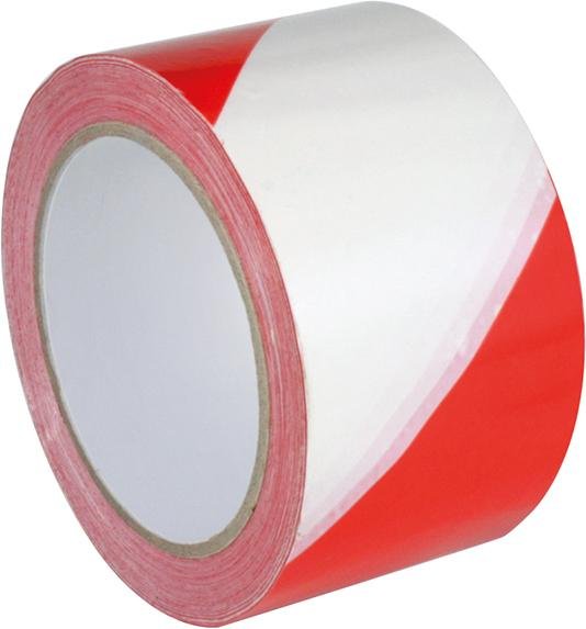 PVC-Warnmarkierungsband 60mmx66m rot/weiss selbstklebend Gerlinger Produktbild img1 L