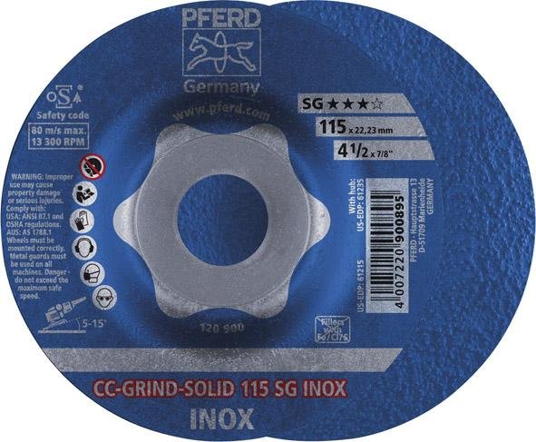 PFERD Schleifscheibe CC-GRIND-ROBUST ø 125x22,23mm für Stahl/Edelstahl Produktbild img2 L