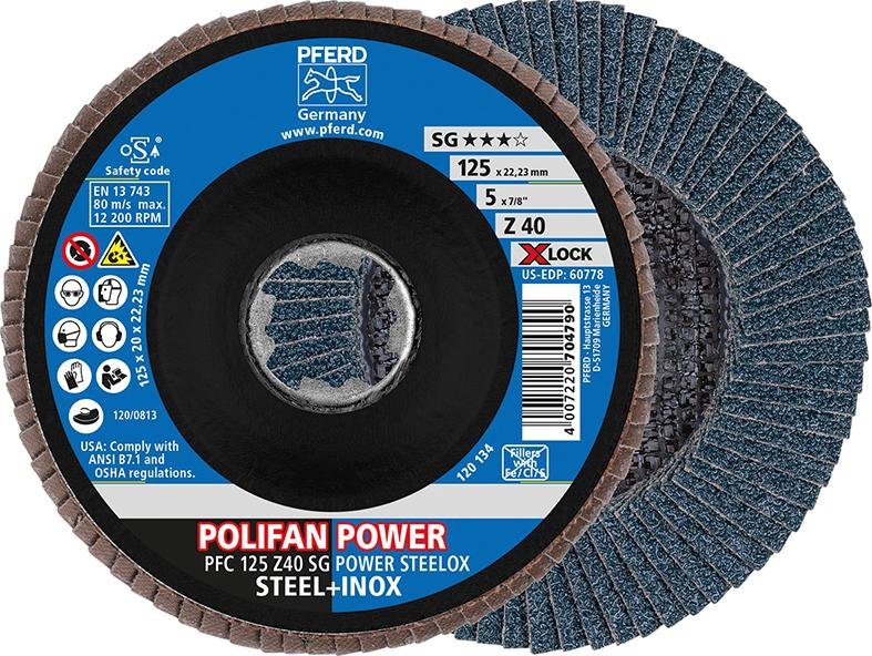 X-LOCK-Fächerschleifscheibe POLIFAN Z SG POWER STEELOX Produktbild img1 L