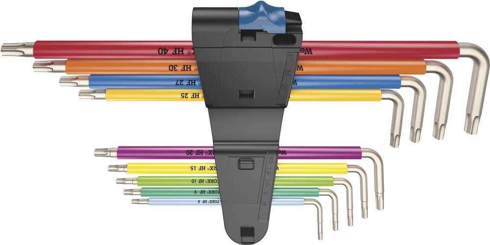 WERA Winkelschraubendreh-ersatz lang farbig rostf-rei Haltefunktion TX T8- T40 9-teilig Produktbild img2 L
