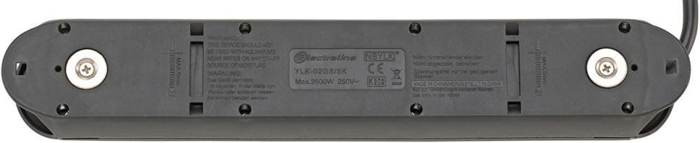 FORTIS Steckdosenleiste 5-fach 3m H05VV-F3G1,5 mit Magnet Produktbild img2 L