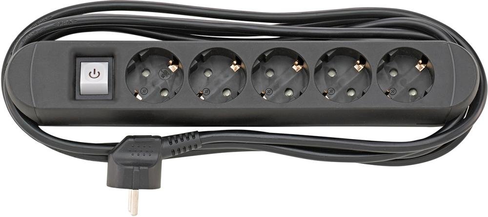 FORTIS Steckdosenleiste 5-fach 3m H05VV-F3G1,5 mit Magnet Produktbild img1 L