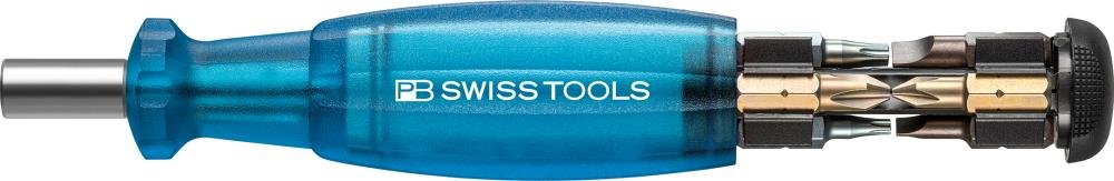 PB SWISS TOOLS Bit-Magazinhandhalter 1/4" Schlitz/PH/TX 8-teilig blau Produktbild img1 L