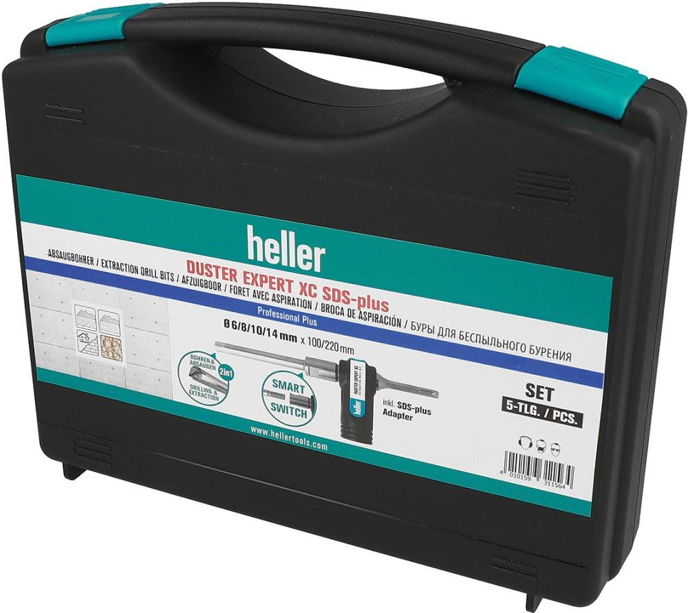 HELLER Absaugbohrer-Set Duster Expert XC ø 4/6/8/14mm L=100/220mm inkl. Adapter Produktbild img2 L