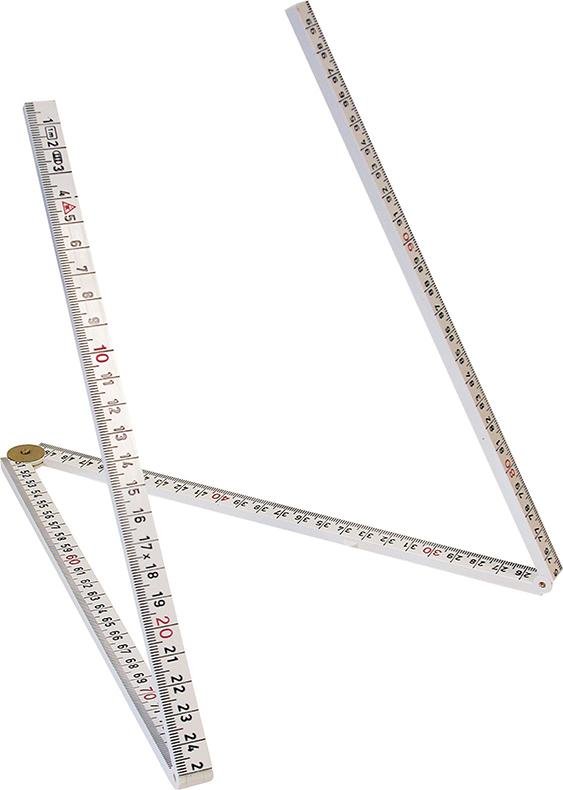 Gliedermaßstab Kunststoff1mx13mm weiß 4Glieder Hultafors Produktbild img2 L