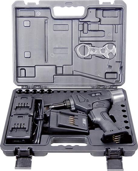GOEBEL Akku-Blindnietgerät GO-BR1 0-5mm 2 Akku 2 Ah 36Watt Laderät Koffer Produktbild img2 L