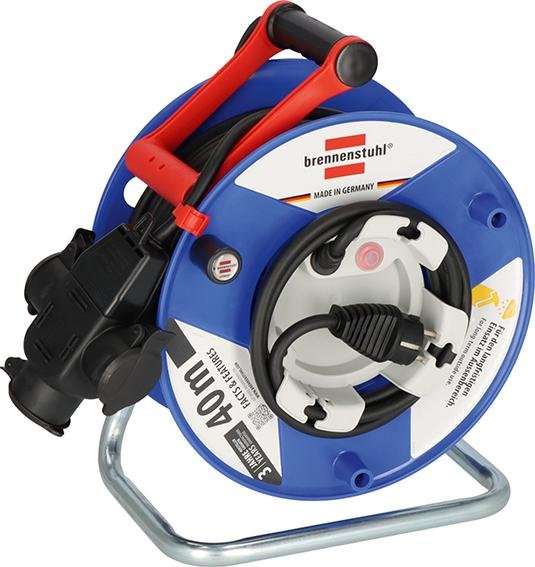 BRENNENSTUHL Garant G Kabeltrommel IP44 38+2m H07RN-F3G1.5 mit 3-fach Gummi-Kupplung Produktbild img1 L