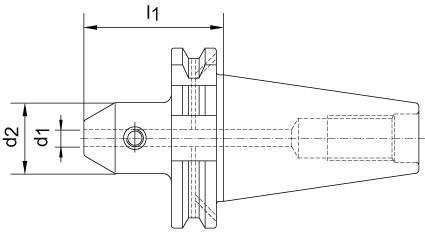 Flächenspannfutter DIN69871ADB SK50 8mm A100 FORTIS Produktbild img2 L