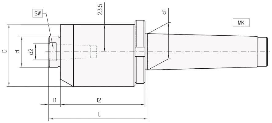 Drehbankspitze für CNC Hochleistung mitlaufend MK3 schlank CONZELLA Produktbild img2 L