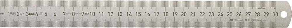 FORUM Stahlmaßstab, 1/1 mm-Teilung Oberkante, starr, Produktbild img1 L