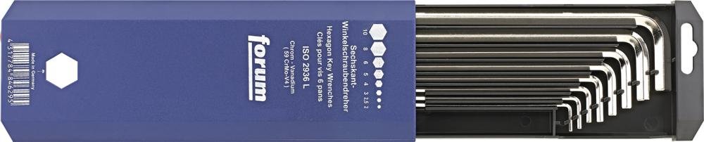 FORUM 6kt-Schlüssel-Satz DIN911L 2-10mm 8tlg. Box Produktbild img1 L