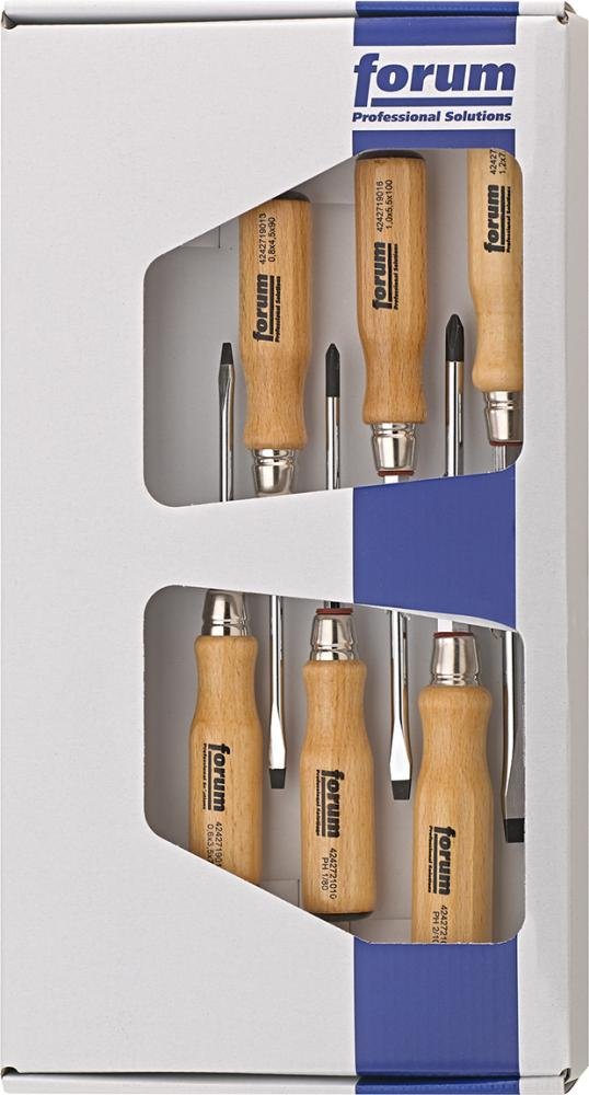 FORUM Schraubendreher-Satz Holz6tlg. Schlitz/PH Produktbild img1 L