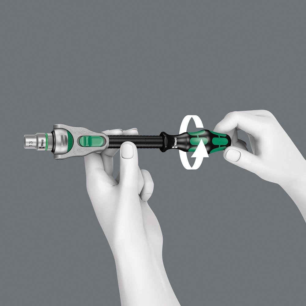 WERA Umschaltknarre Zyklop Speed 1/4" 72 Zähne 152mm Produktbild img2 L