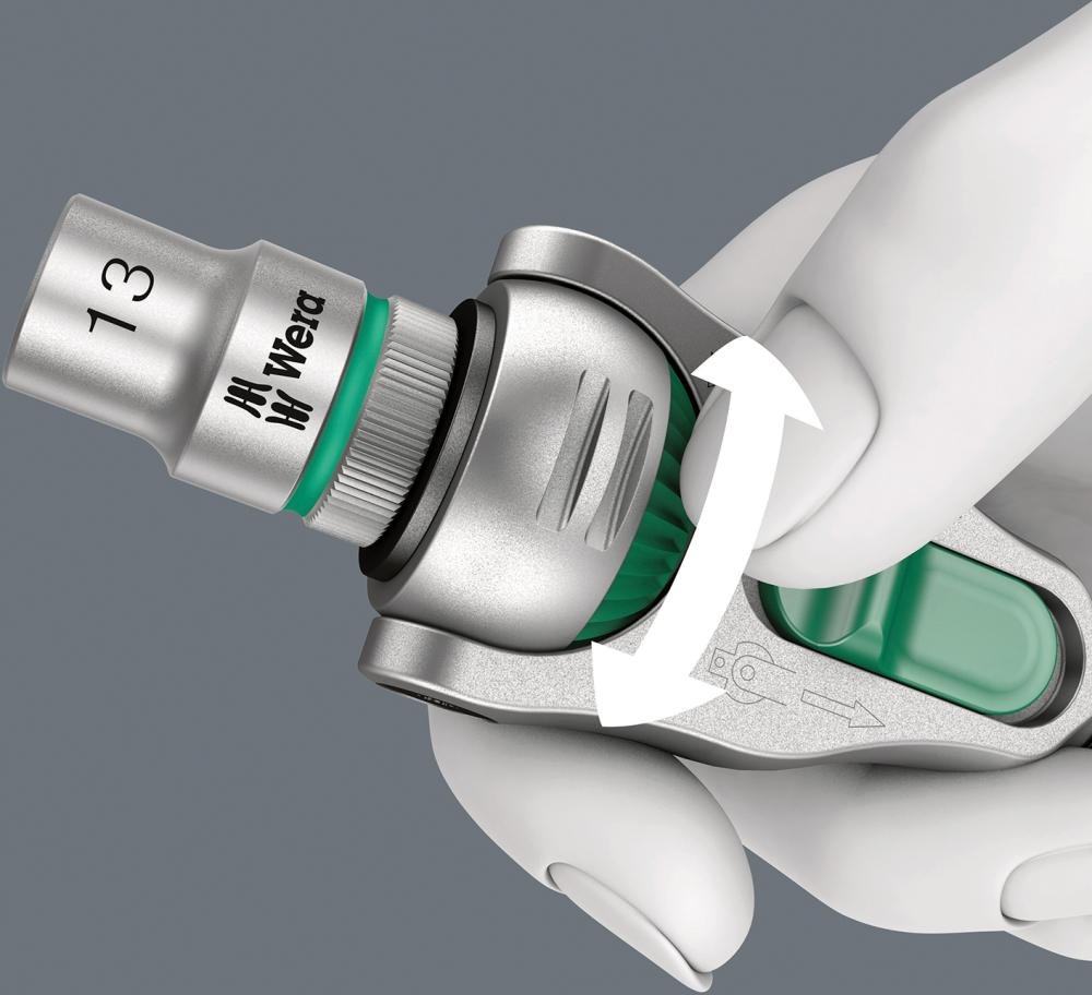WERA Umschaltknarre Zyklop Speed 1/4" 72 Zähne 152mm Produktbild img6 L