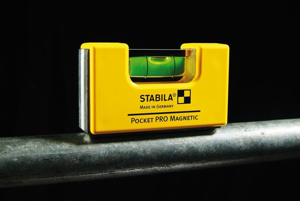 STABILA Mini-Wasserwaage Pocket PRO Magnetic 7cm mit Gürtel-Clip Produktbild img3 L