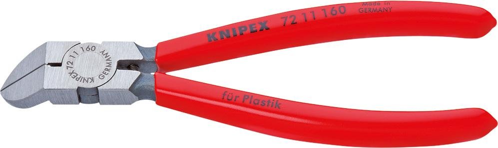 Seitenschneider für Kunststoff gewinkelt 45Grad 160mm KNIPEX Produktbild img1 L