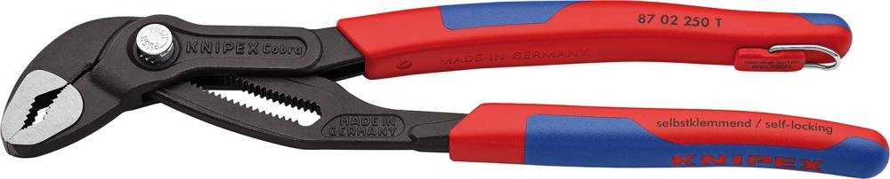 Wasserpumpenzange Cobra poliert mit Öse und 2-Komponenten-Griffen 250mm KNIPEX Produktbild img1 L