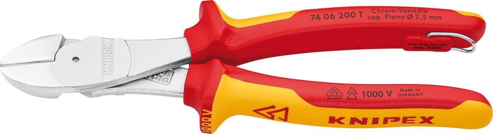 Kraft-Seitenschneider VDETT mit Mehrkomponenten-Griffen 200mm KNIPEX Produktbild img1 L