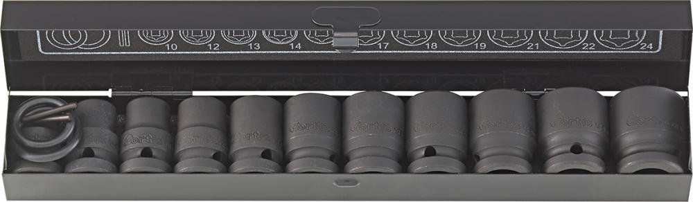 FORTIS Kraft- Steckschlüsseleinsatz- Garnitur 1/2" 15-teilig Produktbild img1 L