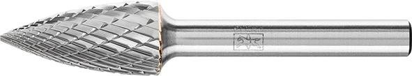 Hartmetall Frässtift Spitzbogen SPG Ø 12x25 mm Schaft-Ø 6 mm Z3P universal mittel kreuzverzahnt Produktbild img1 L