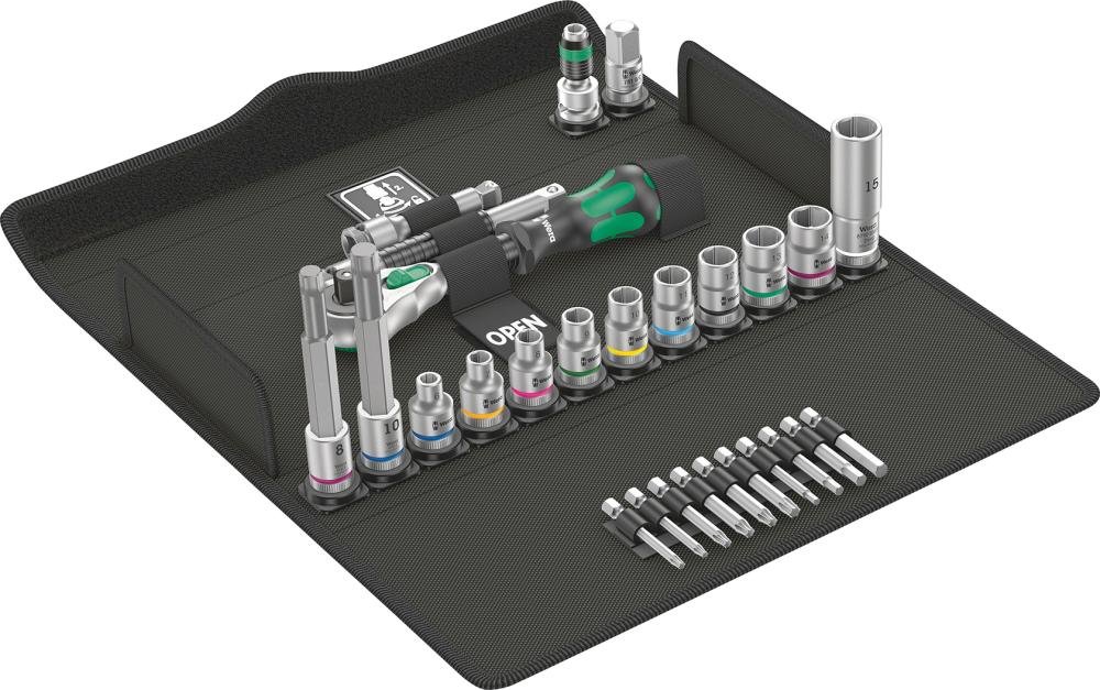 WERA Steckschlüsseleinsatz- Garnitur 3/8" Bicycle Set7 27-teilig Produktbild img1 L