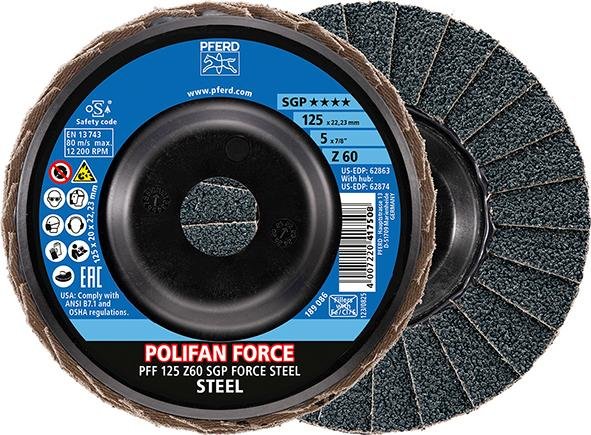 PFERD TOOLS Fächerschleifscheibe POLIFAN Z SGP FORCE STEEL Produktbild img5 L