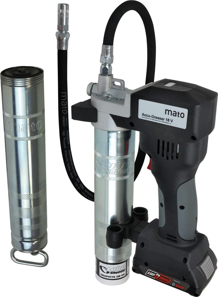 Akku-Fettpresse 18V/2Ah PREMIUM-S-LS AMPShare m. Ladegerät u.Akku MATO Produktbild img1 L