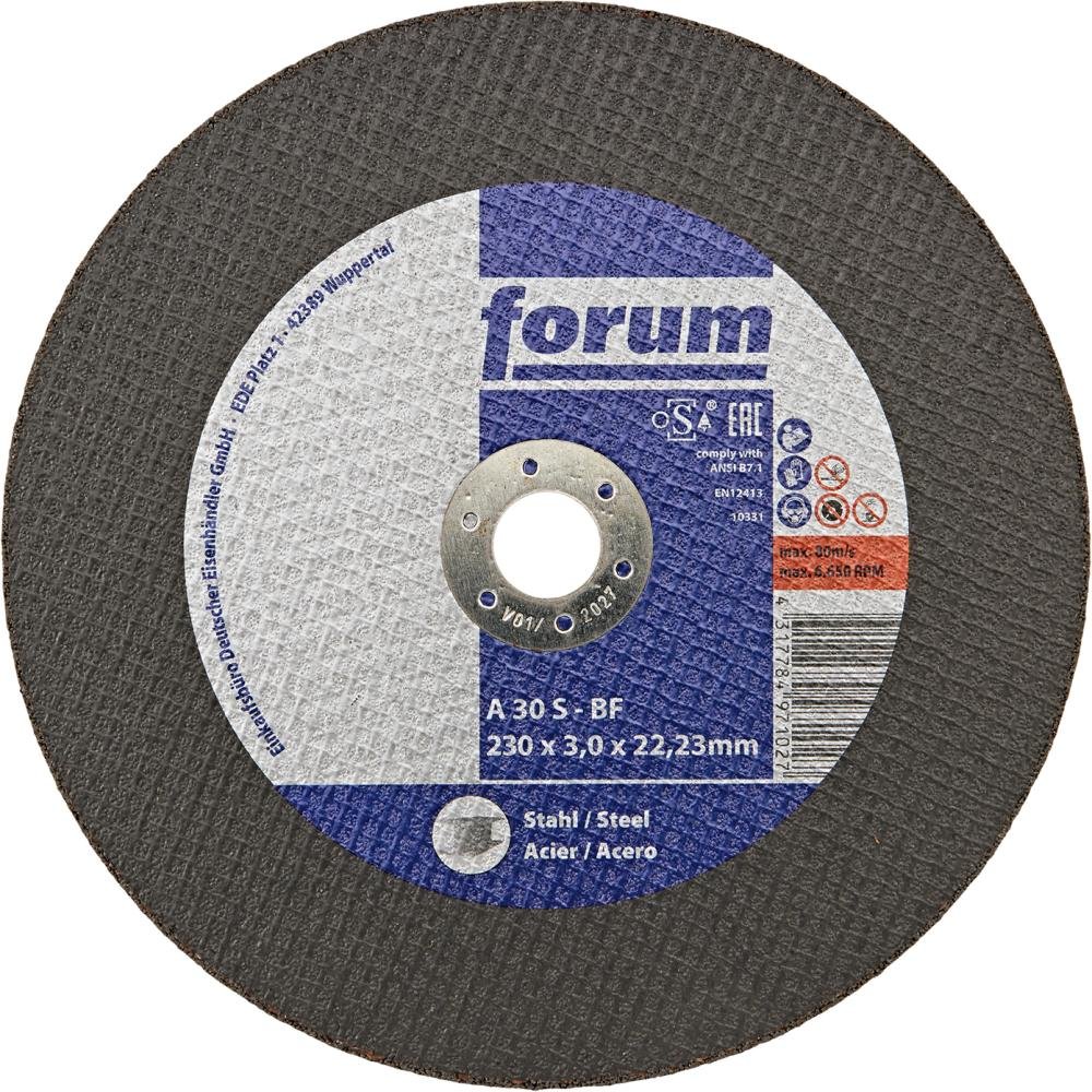 Trennscheibe für die Stahlbearbeitung, universell einsetzbar, gekröpft, FORUM Produktbild img2 L