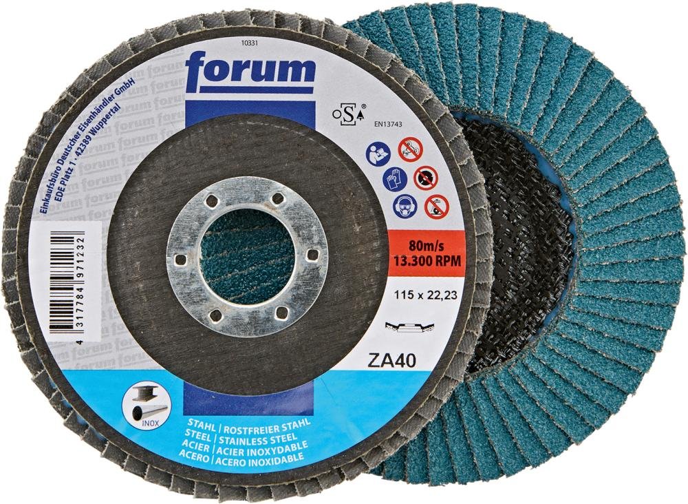 FORUM Fächerschleifscheibe, Zirkonkorund, 12° gewölbt Produktbild img1 L