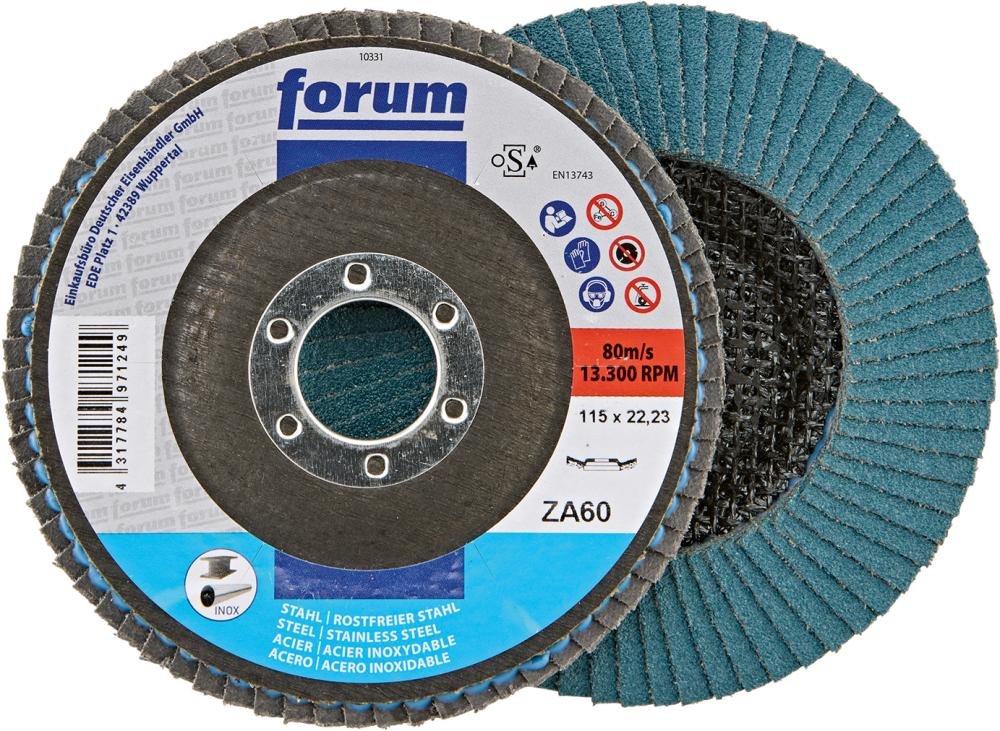 FORUM Fächerschleifscheibe, Zirkonkorund, 12° gewölbt Produktbild img2 L