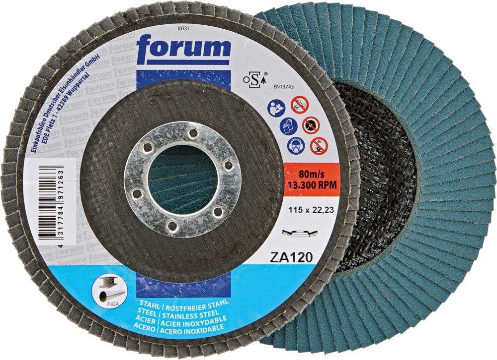 FORUM Fächerschleifscheibe, Zirkonkorund, 12° gewölbt Produktbild img4 L