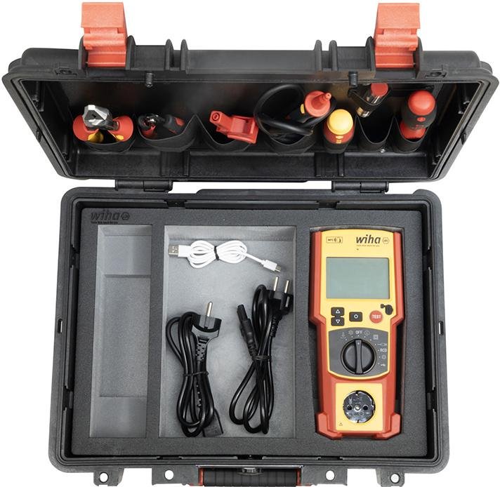 WIHA Gerätetester PAT OneSet mit Werkzeug und Zubehör Koffer Produktbild img5 L