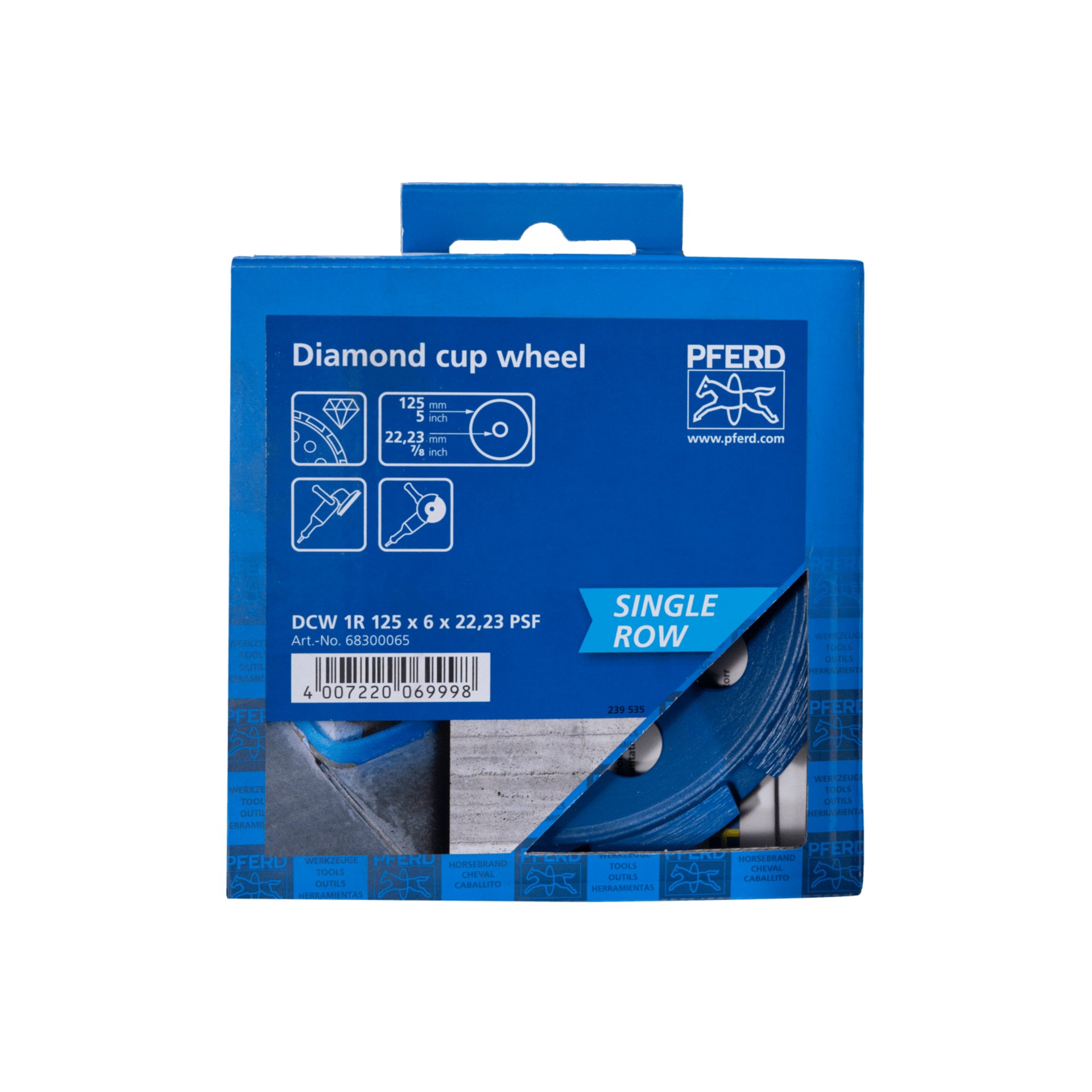 PFERD TOOLS Diamant-Teller DCW 1R 125x6x22,23 mm zum egalisieren von Beton und Estrich Produktbild img2 L