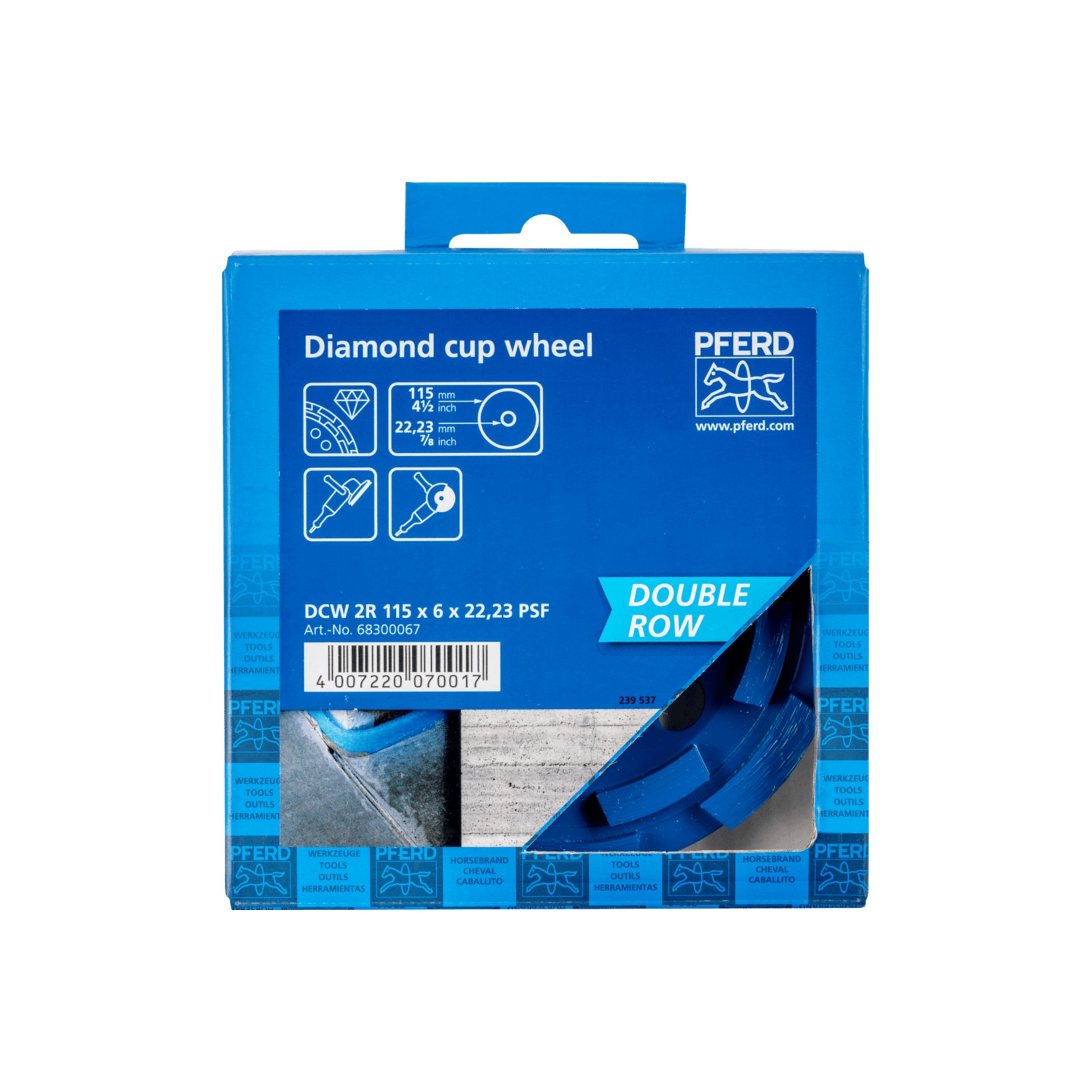 PFERD TOOLS Diamant-Teller DCW 2R 115x6x22,23 mm zum egalisieren von Beton und Estrich Produktbild img2 L
