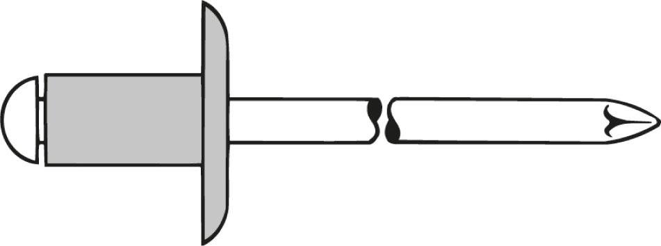 Blindniet Alu Grosskopf K12 4x12mm GESIPA Produktbild img1 L