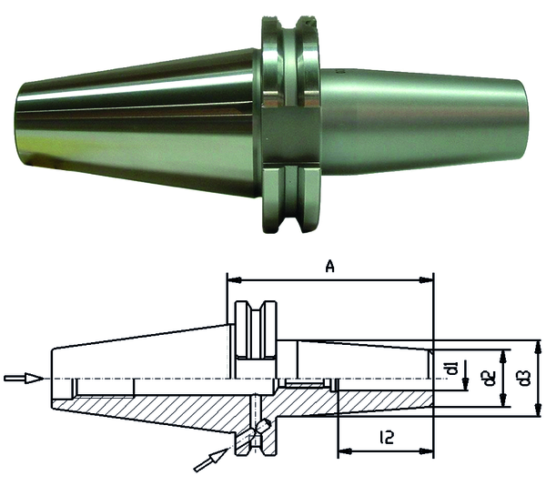 Schrumpf-Futter BT40 G428D40 25x160 Produktbild img1 L