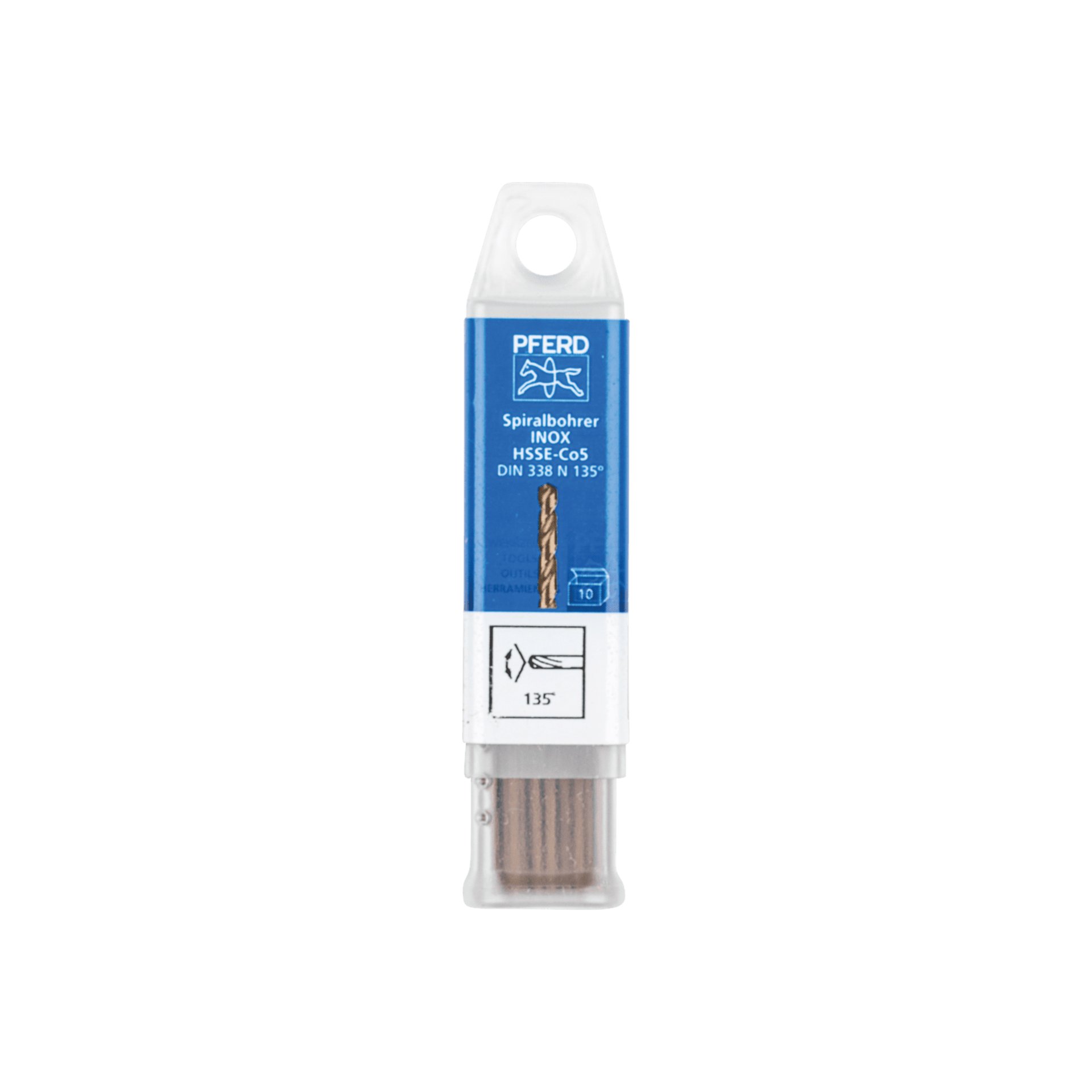 PFERD TOOLS Spiralbohrer INOX Ø 1,5 mm HSS-E Co5 N DIN 338 135° für zähe und harte Werkstoffe Produktbild img2 L