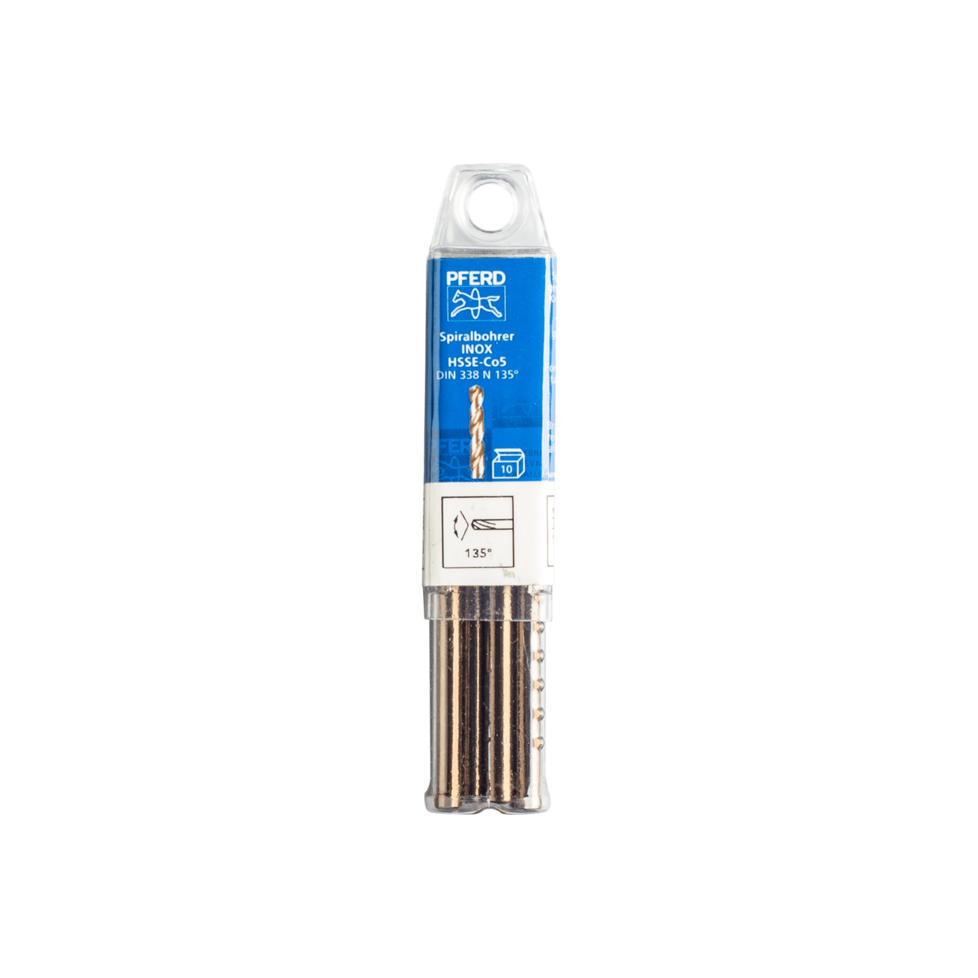 PFERD TOOLS Spiralbohrer INOX Ø 4 mm HSS-E Co5 N DIN 338 135° für zähe und harte Werkstoffe Produktbild img2 L
