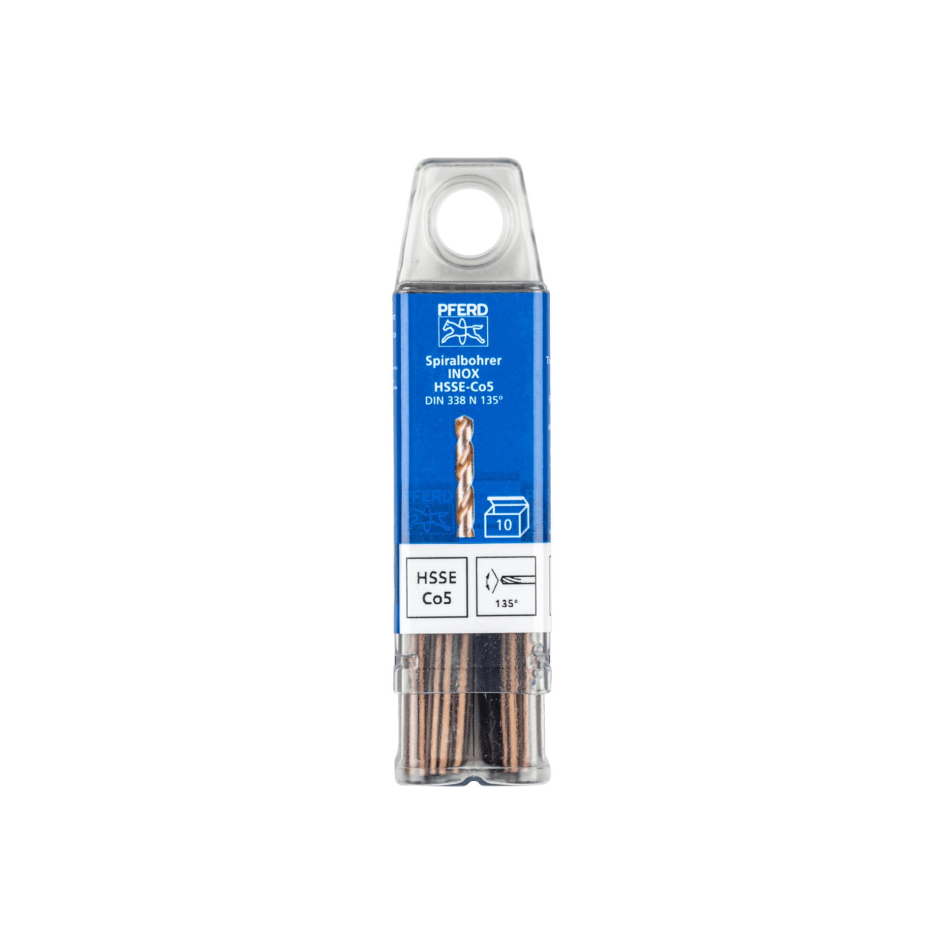 PFERD TOOLS Spiralbohrer INOX Ø 4,5 mm HSS-E Co5 N DIN 338 135° für zähe und harte Werkstoffe Produktbild img2 L