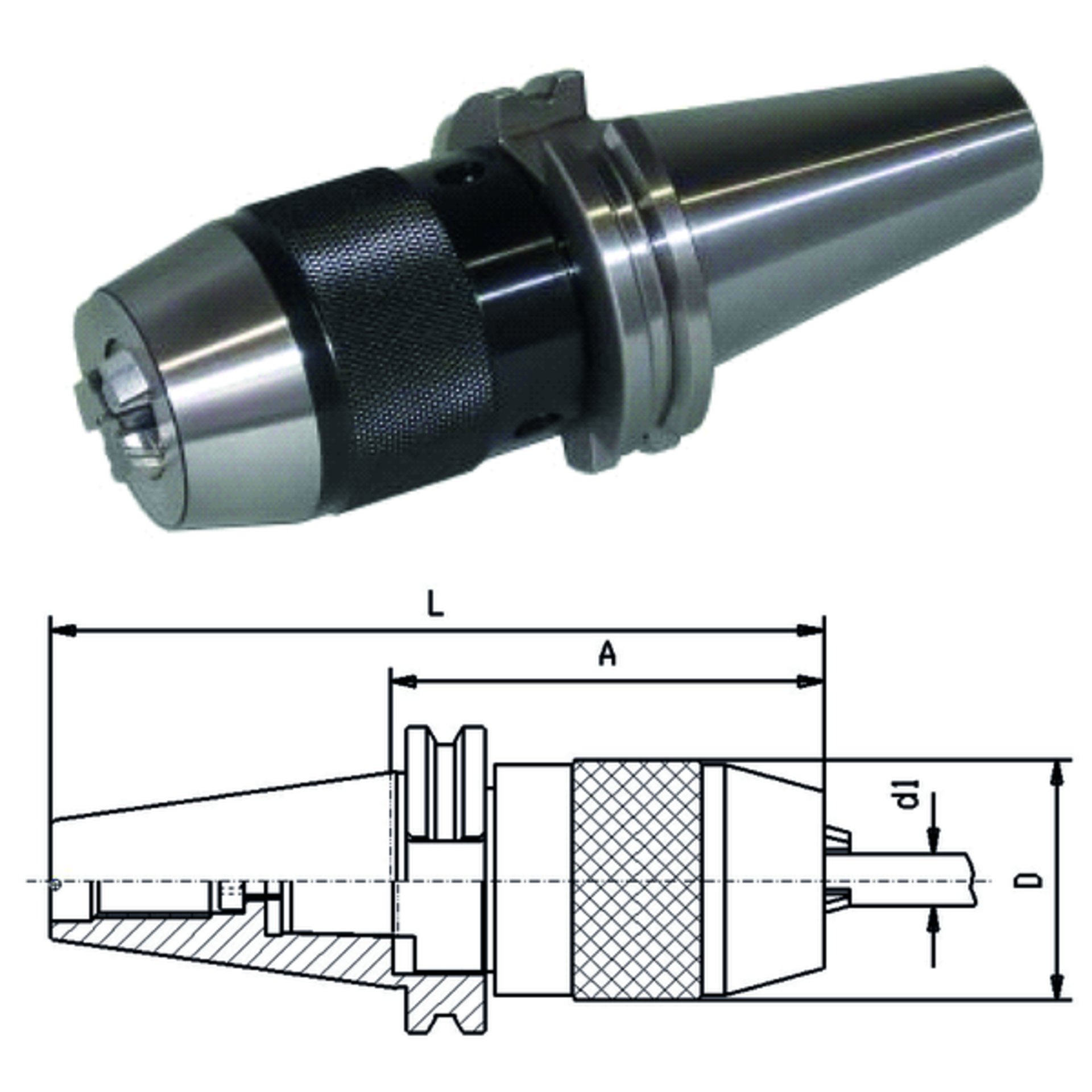 SIMETA Standard-Bohrfutter BT50 G43250x16 Produktbild img1 L