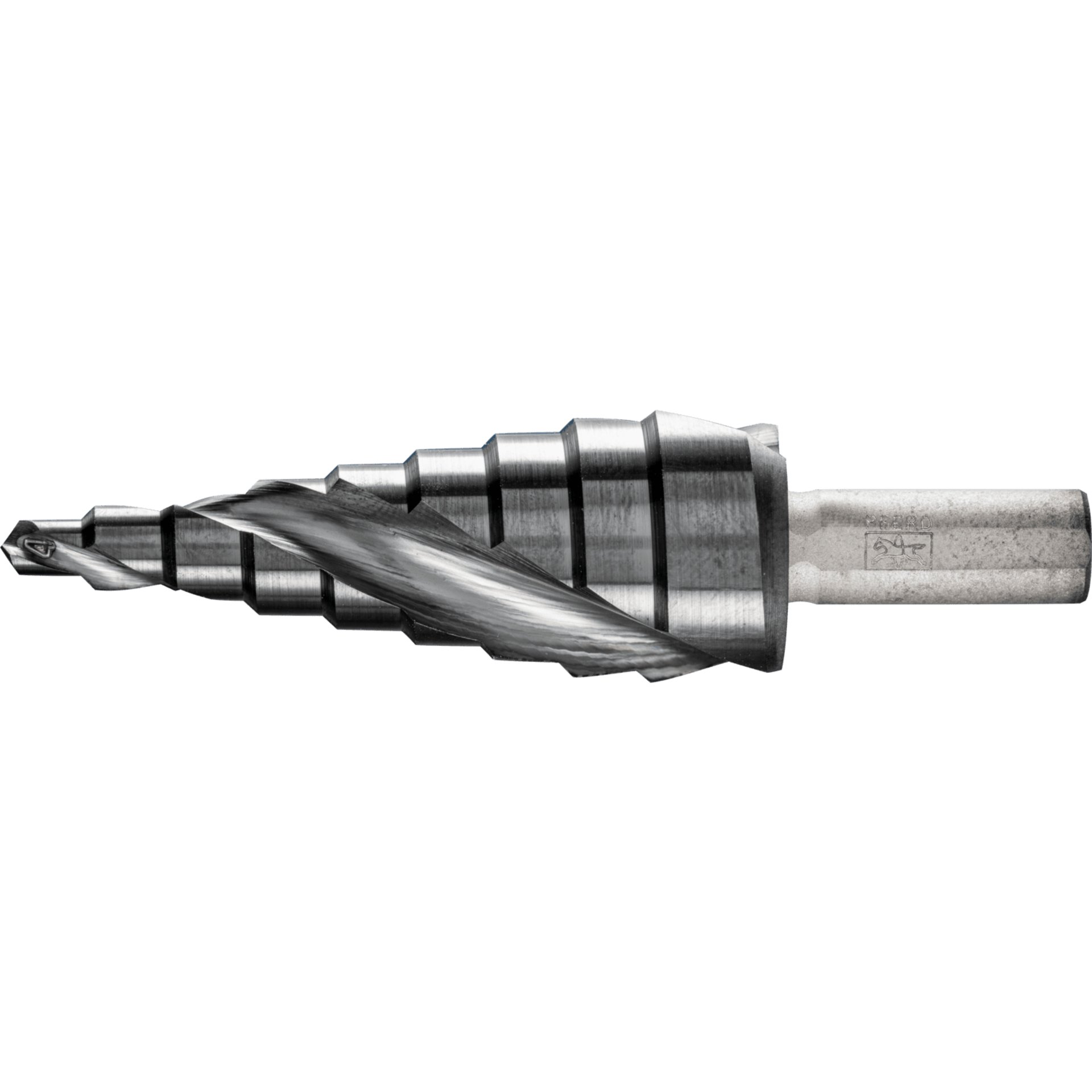 PFERD TOOLS Stufenbohrer HSS 9 Bohrstufen Ø 4-20mm 3-Flächenschaft-Ø 8 mm HICOAT beschichtet Produktbild img1 L